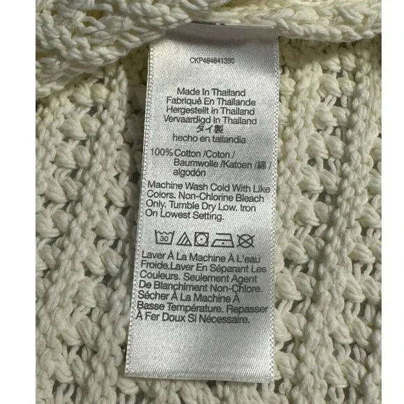 NEW Madewell Women’s XS Crochet-Knit Crewneck Sweater Tank Bright Ivory NWT - Picture 8 of 8